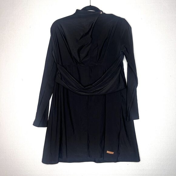 NWT Lyra Swim Black Burkini Dress Long Sleeve Bathing Suit Ruching size xl - Picture 1 of 8